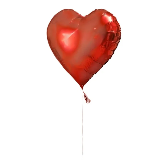 Kalp Şekilli Kırmızı Helyum Gazlı Balon