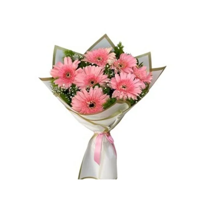 Pembe Gerbera Buketi 7'li